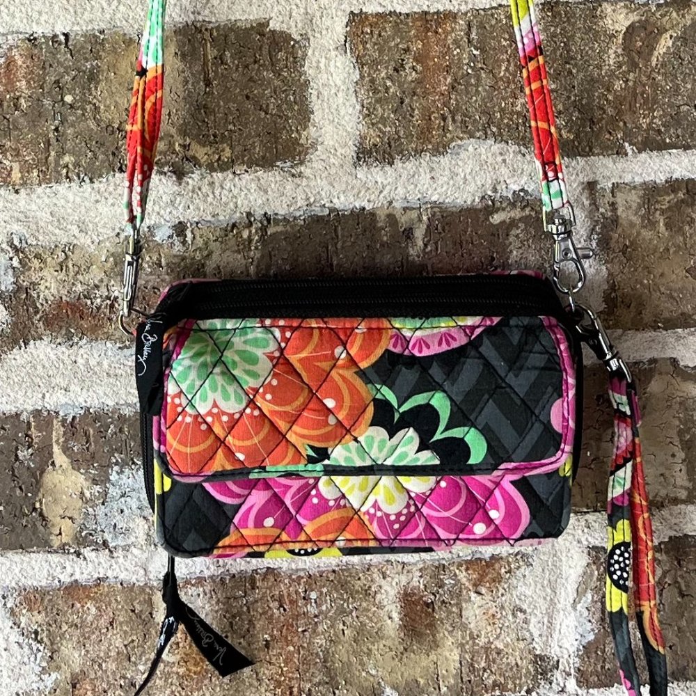Vera Bradley Jazzy Blooms Crossbody Wallet
